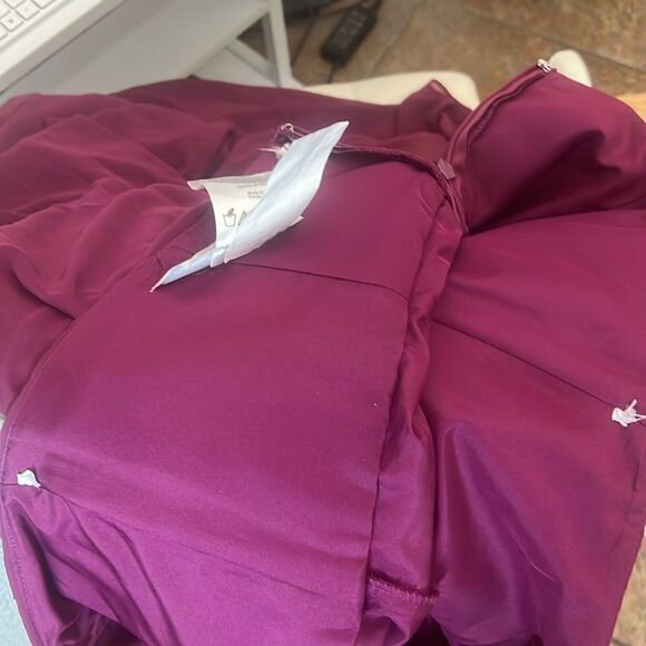 David’s Bridal Dress Sangria Maroon Long 💯 Polyester Strapless Gown Slimming - Picture 10 of 12